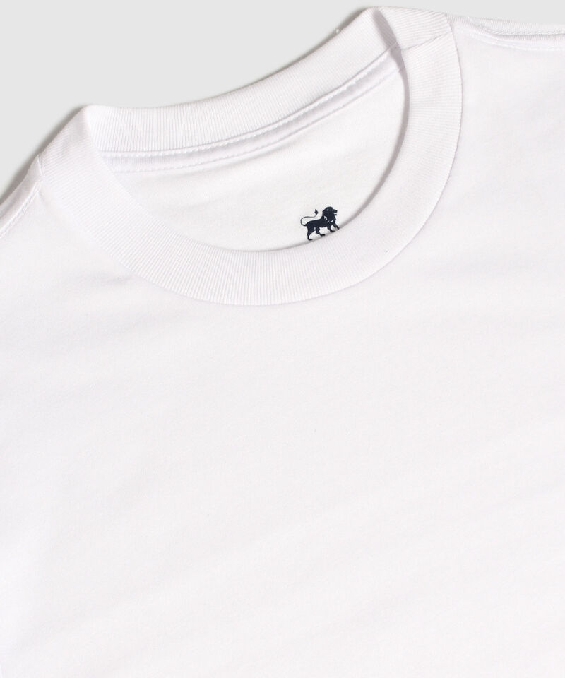 Camiseta Interior Pack X2 Camiseta Interior Algodón Cuello Redondo Alto Blanco Lisa M/C